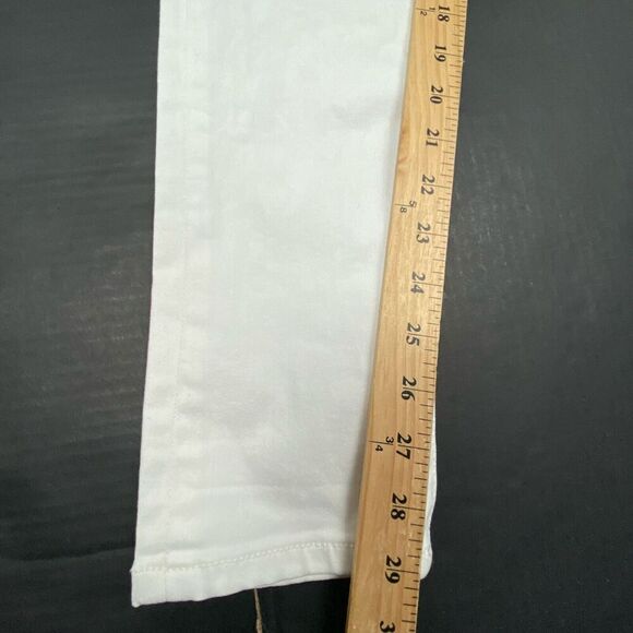 Cabi Zip Curvy Skinny Jean White Womens size 2 Style #5317. Stretch Pockets - Picture 6 of 11